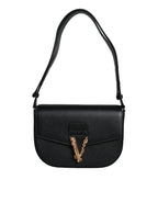 Versace – Black Calf Leather Shoulder Bag