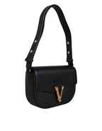 Versace – Black Calf Leather Shoulder Bag
