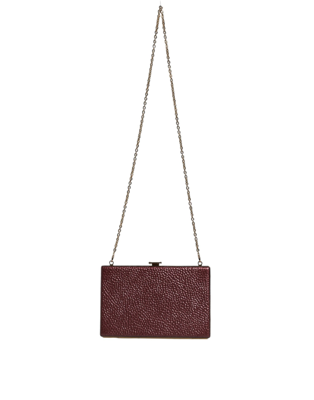 Dolce & Gabbana – Miniature Leather Clutch Purse in Maroon