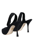 Dolce & Gabbana – Black Jersey Stretch Slingback Heels