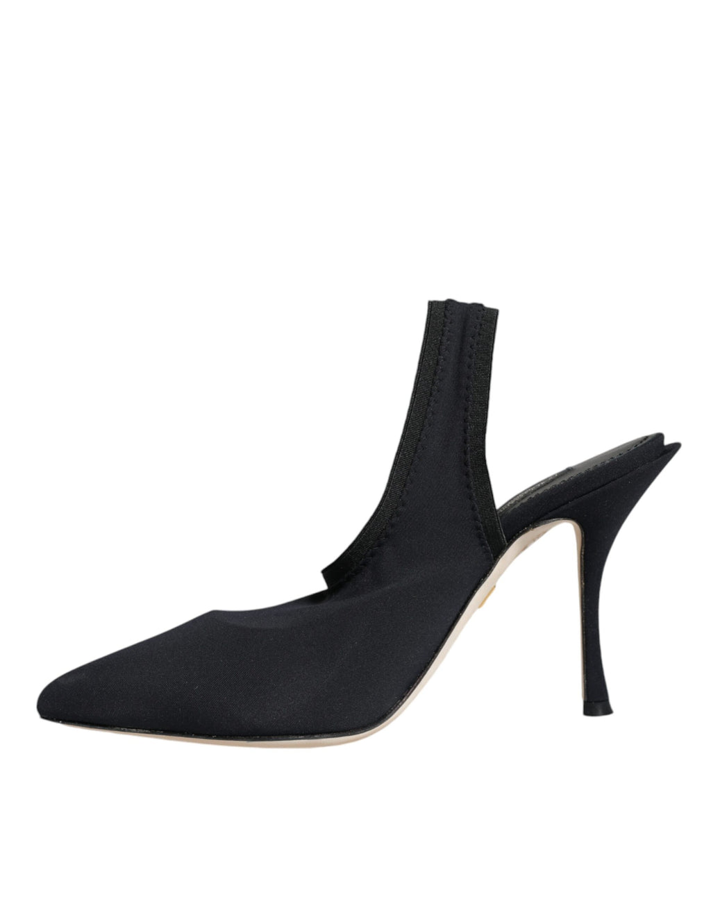 Dolce & Gabbana – Black Jersey Stretch Slingback Heels