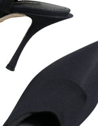 Dolce & Gabbana – Black Jersey Stretch Slingback Heels