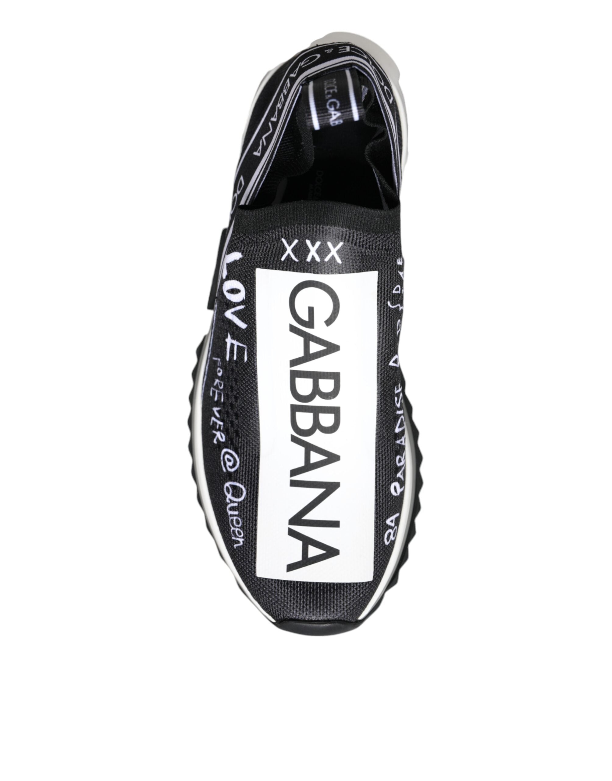 Dolce & Gabbana - Black White Sorrento Low Top Sneakers