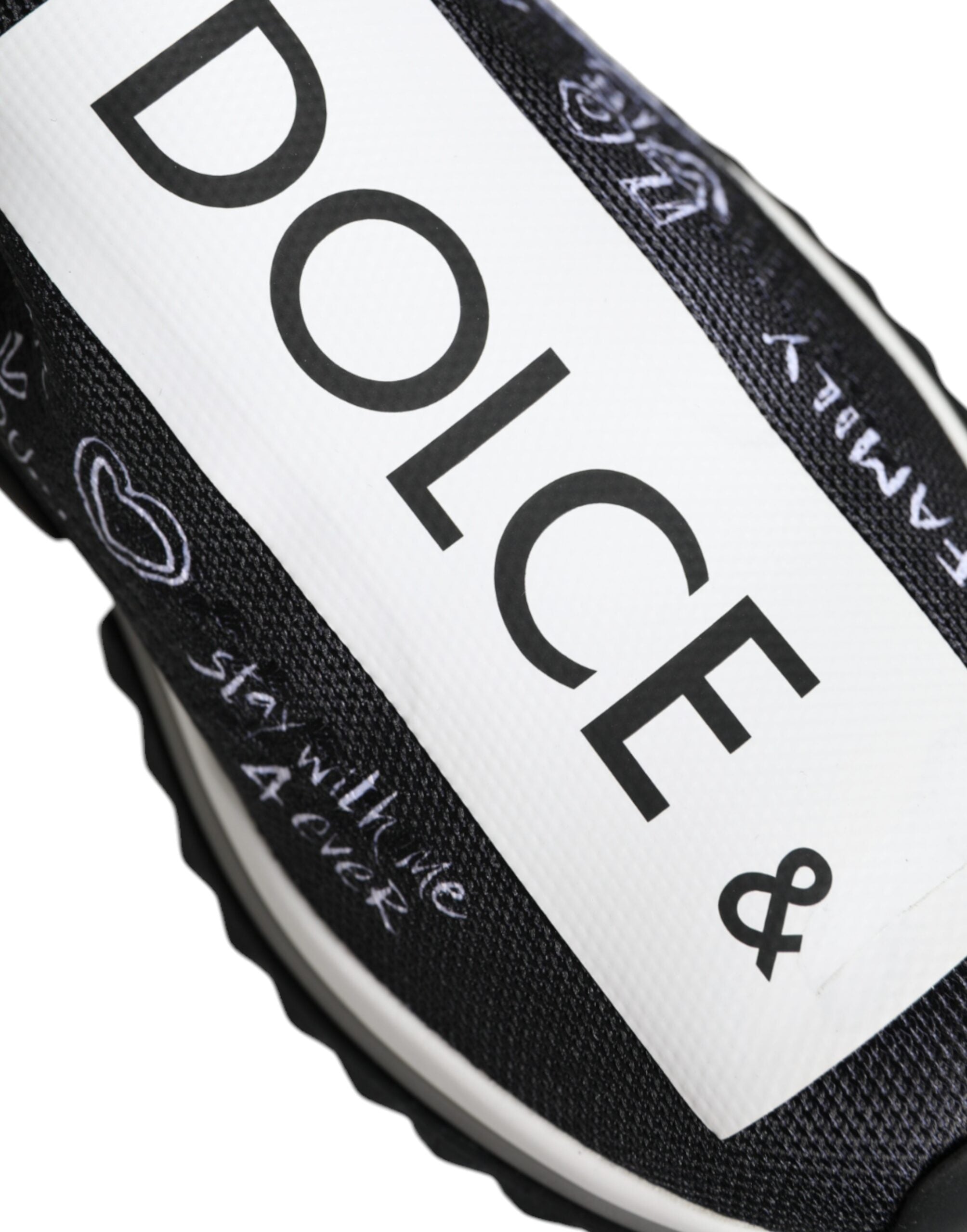 Dolce & Gabbana - Black White Sorrento Low Top Sneakers