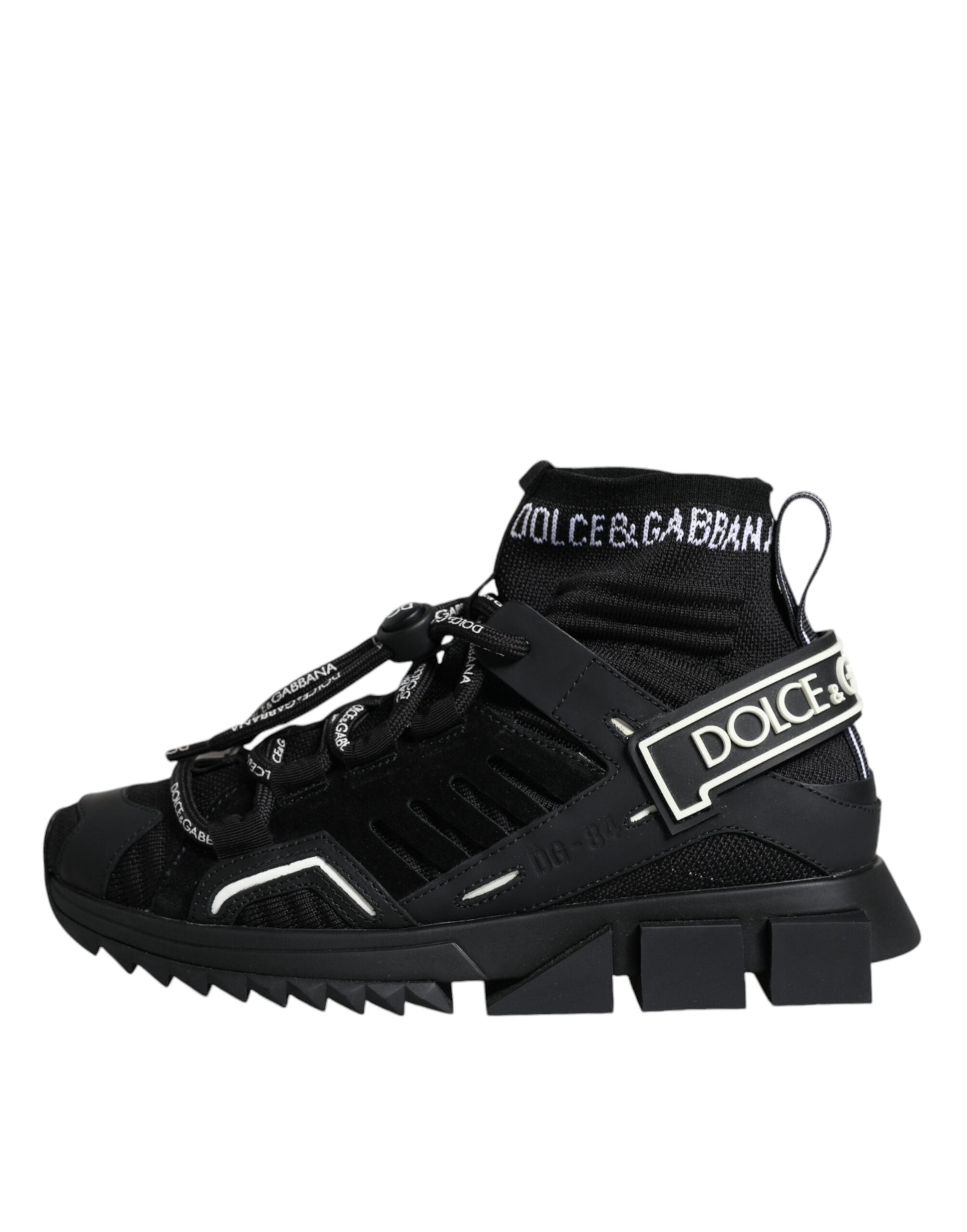 Dolce & Gabbana - Black Sorrento Socks Logo Sneakers
