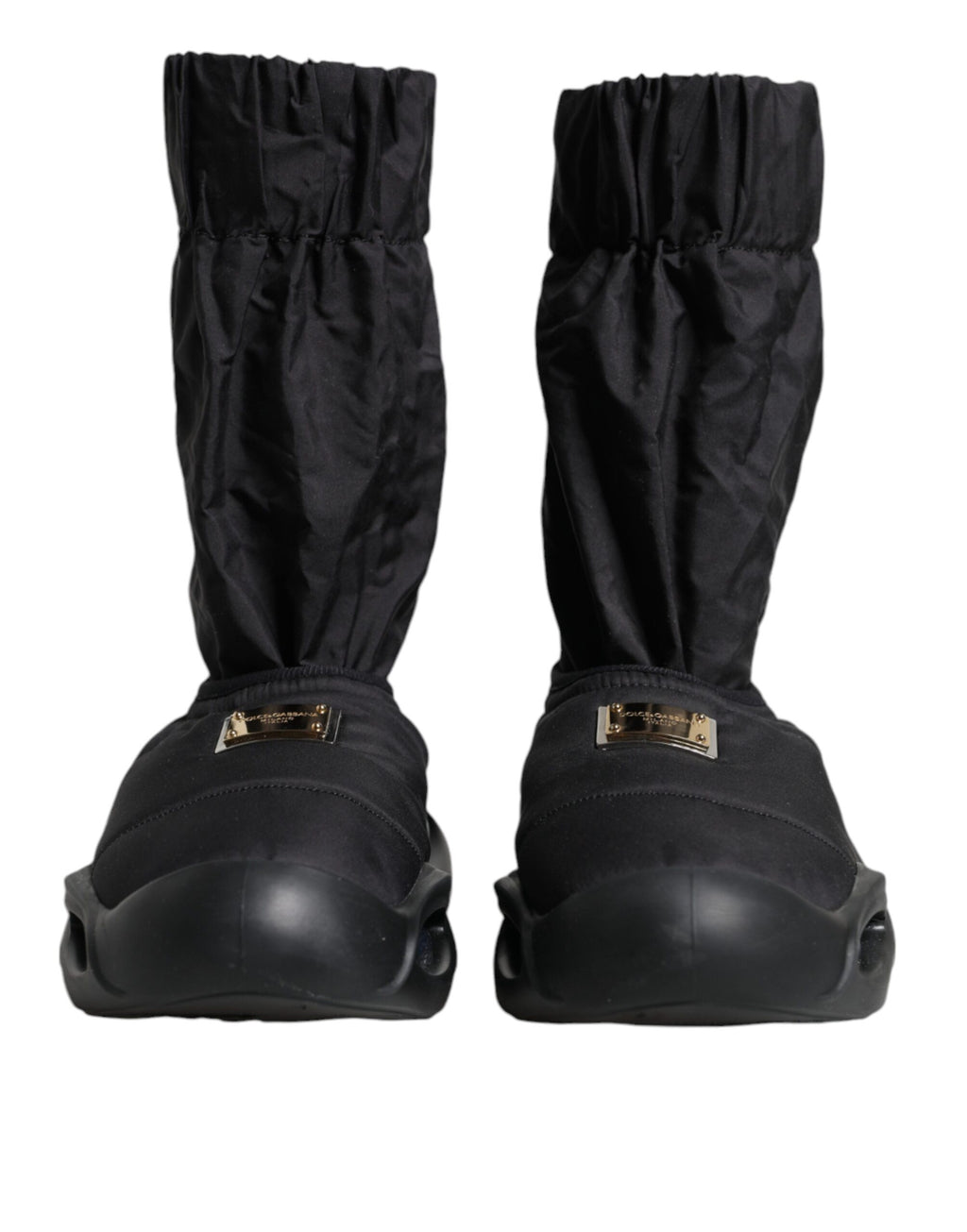 Dolce & Gabbana - Black Slip On Wave Socks Sneakers Shoes