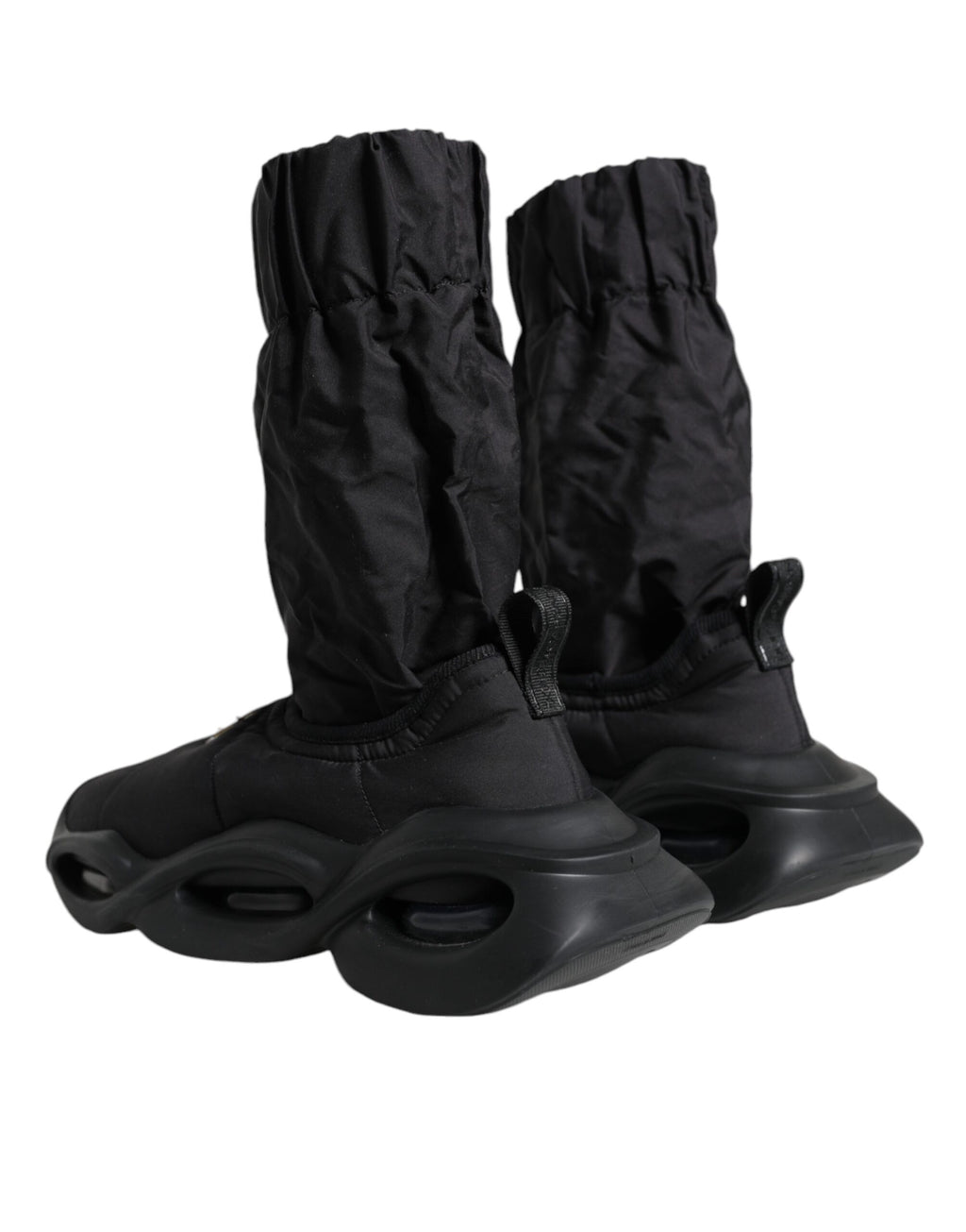 Dolce & Gabbana - Black Slip On Wave Socks Sneakers Shoes