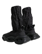 Dolce & Gabbana - Black Slip On Wave Socks Sneakers Shoes