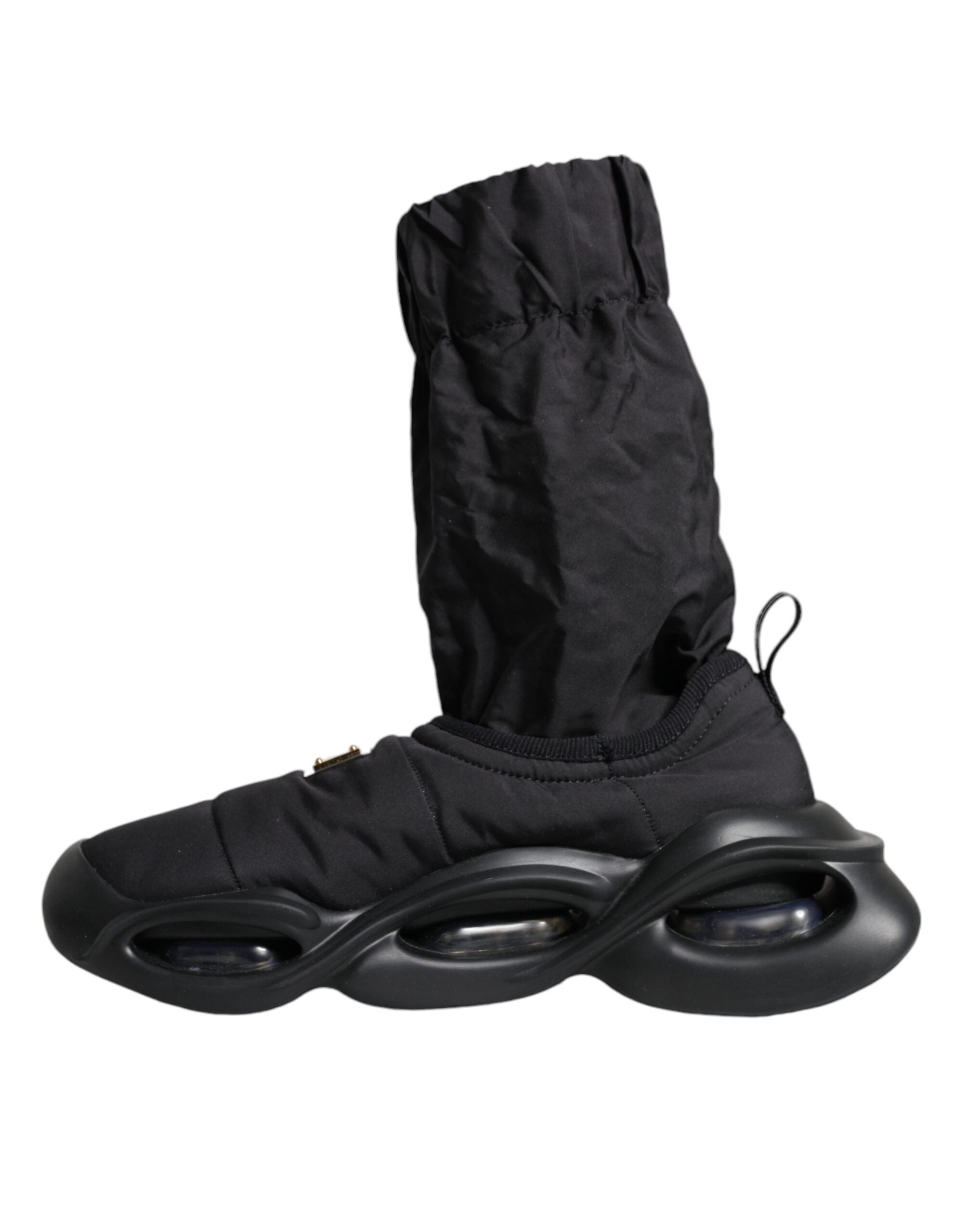 Dolce & Gabbana - Black Slip On Wave Socks Sneakers Shoes