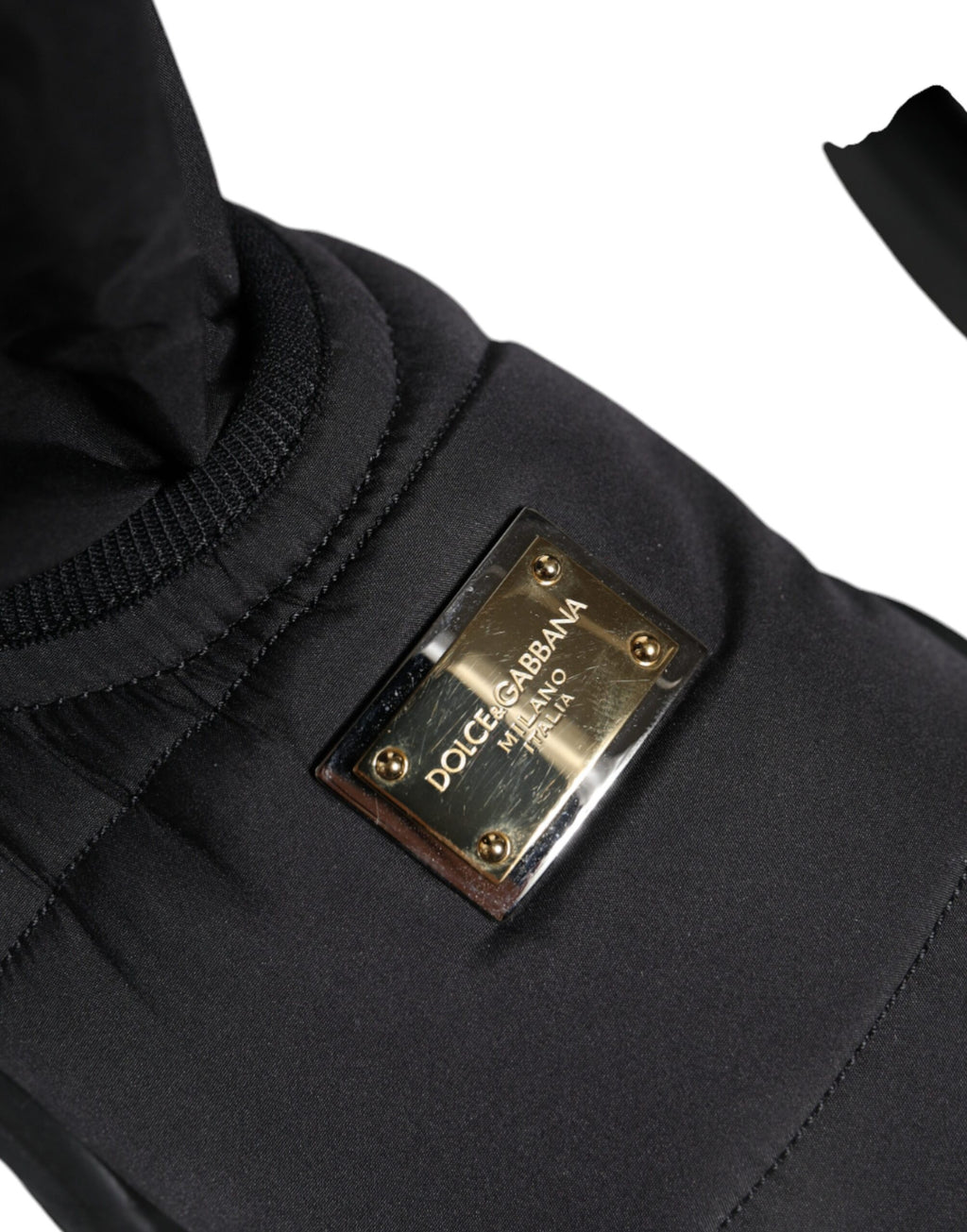 Dolce & Gabbana - Black Slip On Wave Socks Sneakers Shoes