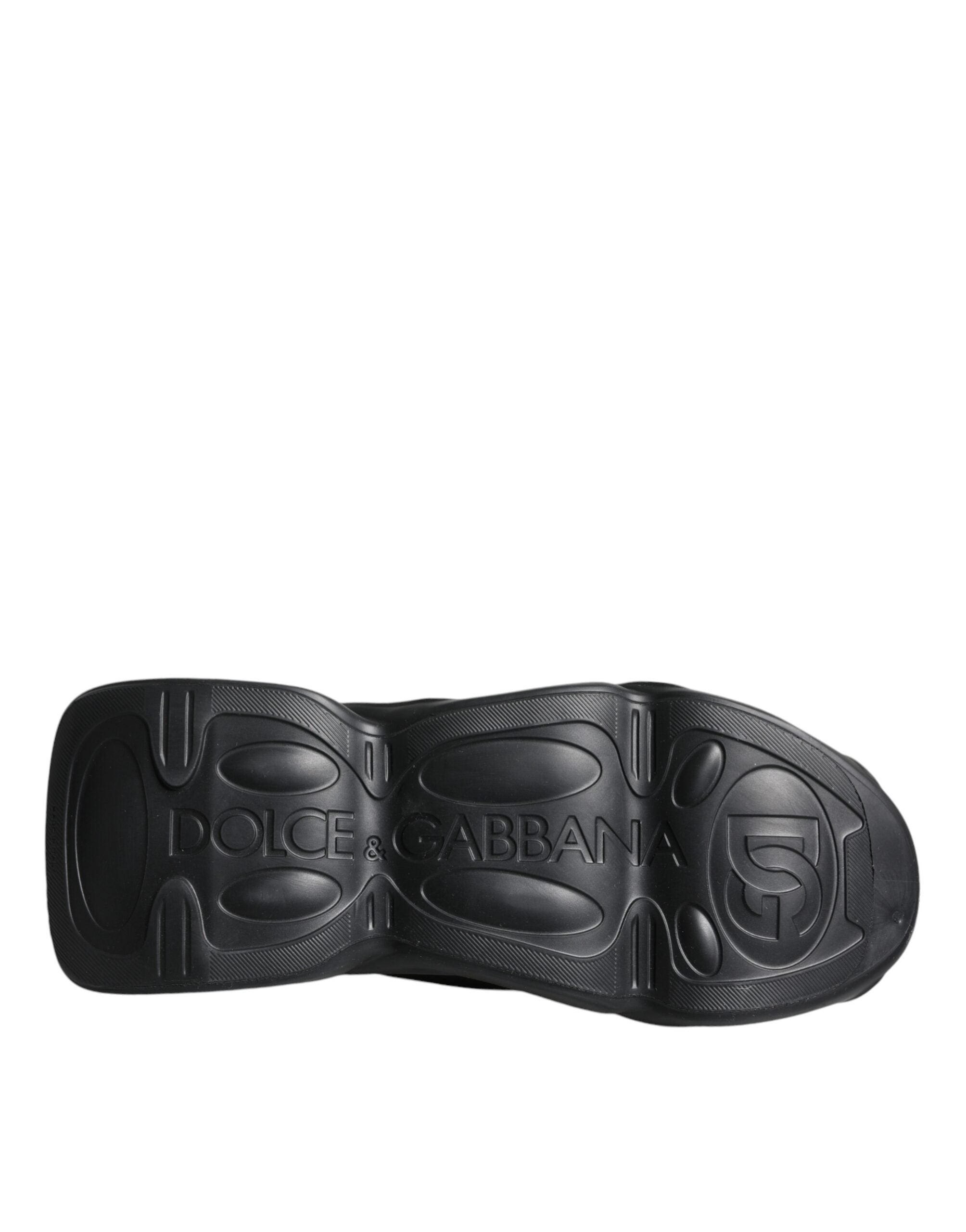 Dolce & Gabbana - Black Slip On Wave Socks Sneakers Shoes