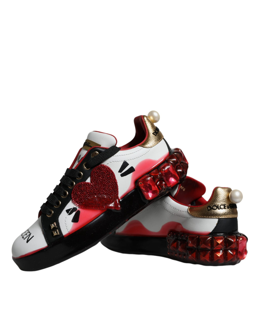 Dolce & Gabbana – White & Red Crystal Heart Portofino