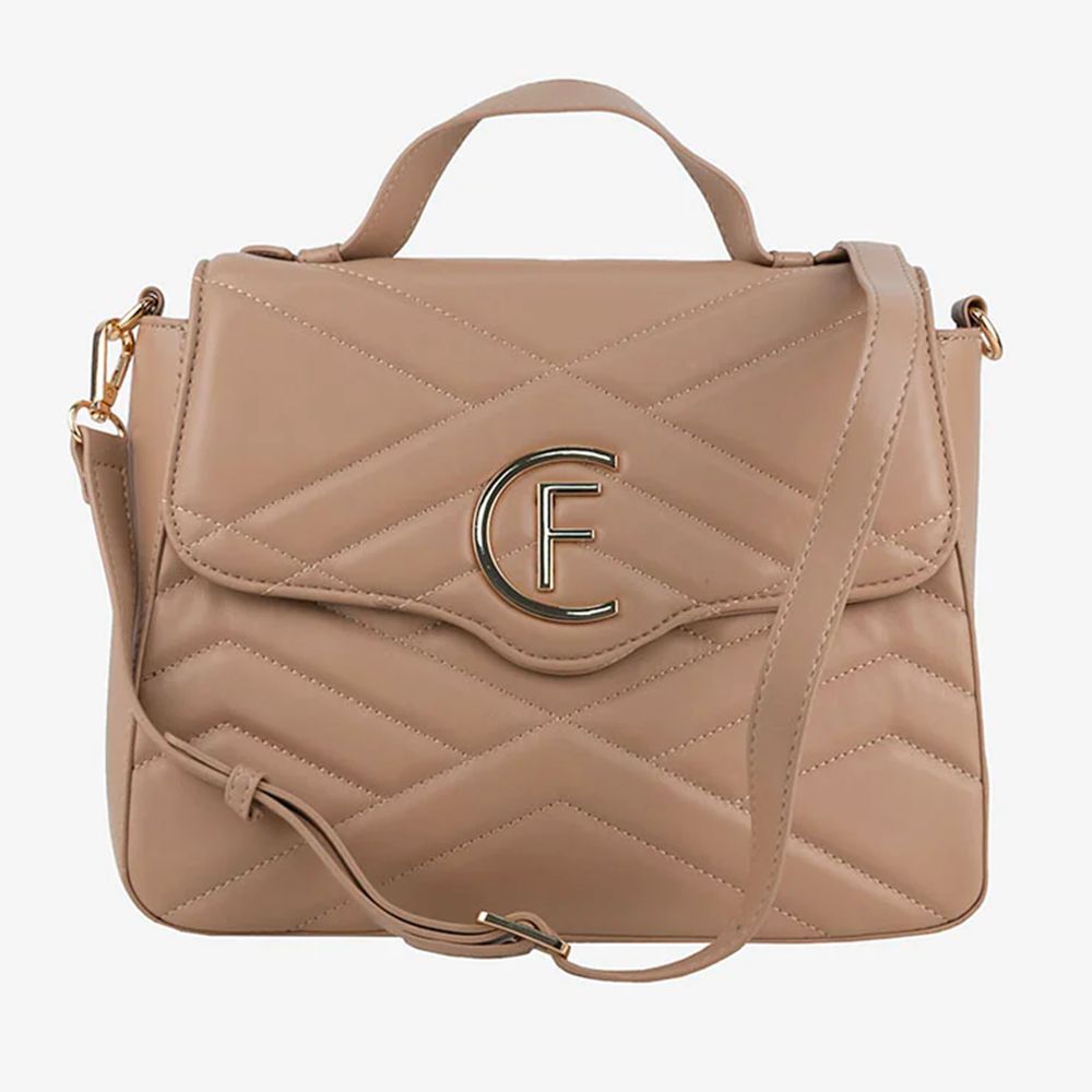 CRISTINAEFFE - Beige Artificial Leather Women Crossbody Bag