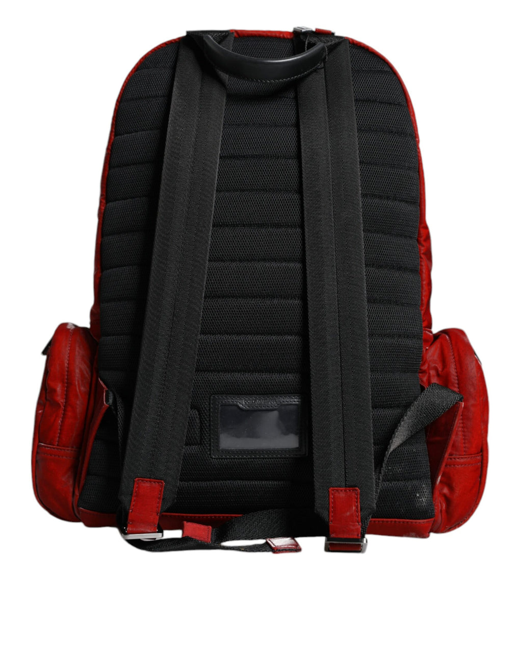 Dolce & Gabbana – Red Patent Leather Logo Plaque Backpack