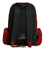 Dolce & Gabbana – Red Patent Leather Logo Plaque Backpack