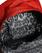 Dolce & Gabbana – Red Patent Leather Logo Plaque Backpack