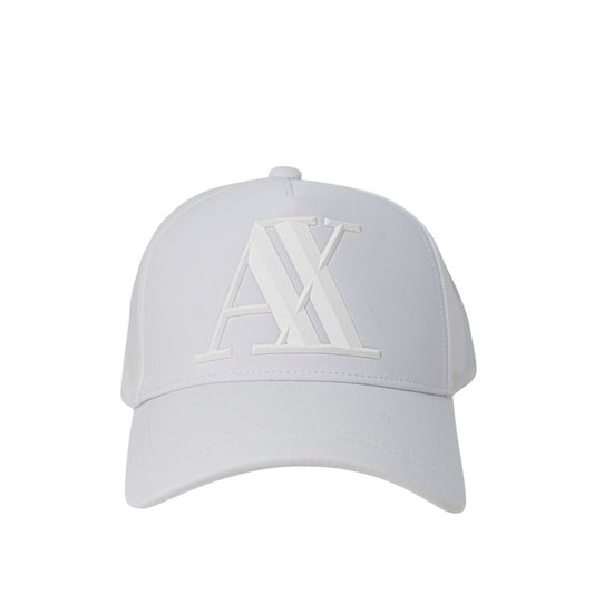 Armani Exchange – White Cotton Baseball Cap