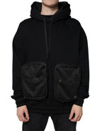 Dolce & Gabbana - Black Hooded Pullover Men Sweatshirt Sweater
