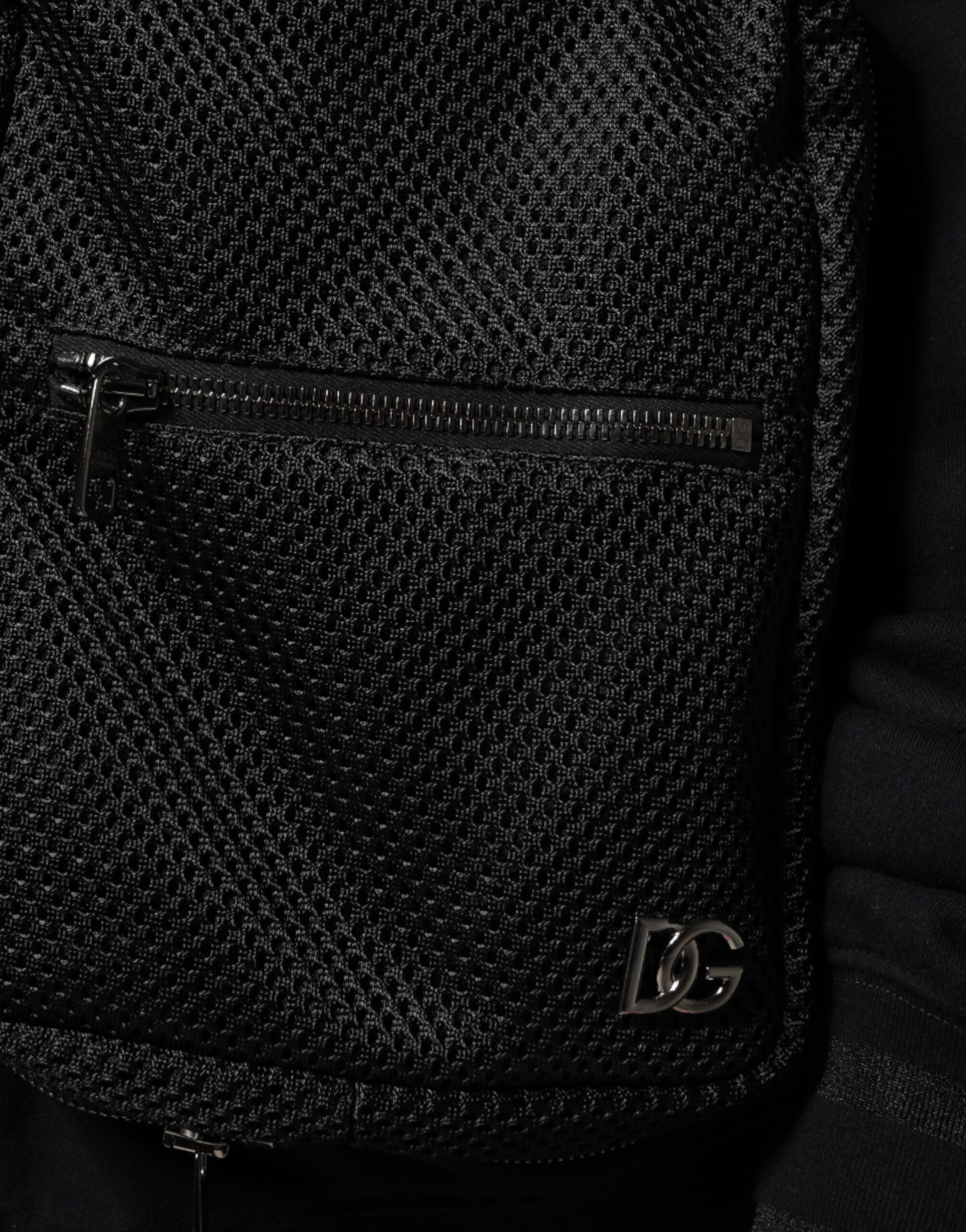 Dolce & Gabbana - Black Hooded Pullover Men Sweatshirt Sweater