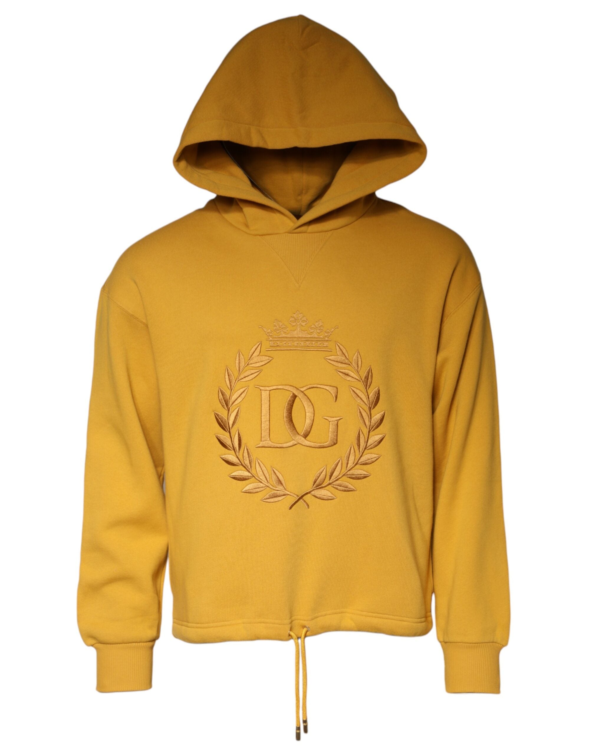 Dolce & Gabbana - Mustard DG Hooded Men Sweatshirt Sweater