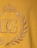 Dolce & Gabbana - Mustard DG Hooded Men Sweatshirt Sweater