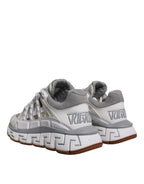 Versace - White Trigreca Barocco Print Low Top Sneakers