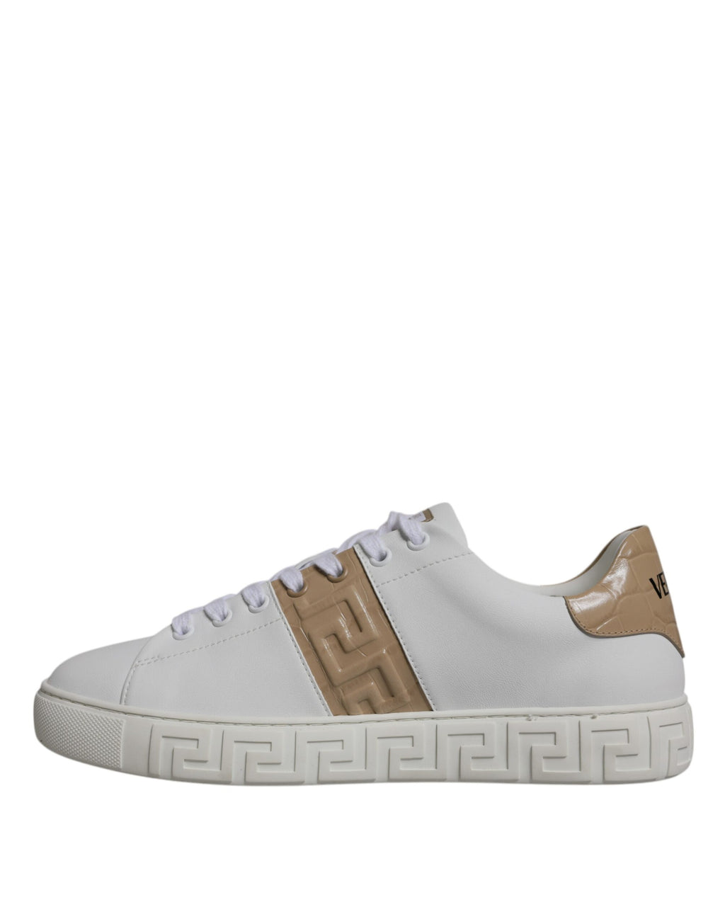 Versace - White Brown Greca Print TPU Low Top Men Sneakers
