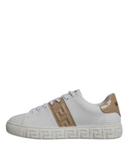 Versace - White Brown Greca Print TPU Low Top Men Sneakers