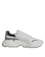 Dolce & Gabbana - White Silver DAYMASTER Leather Sneakers
