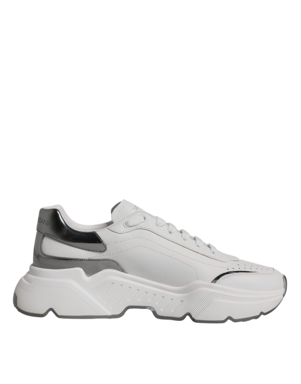Dolce & Gabbana - White Silver DAYMASTER Leather Sneakers