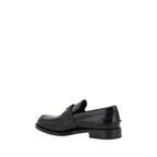 Prada – Black Leather Logo Loafers