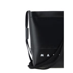 Marni – Black Coated Canvas Shoulder Bag