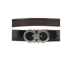 Ferragamo – Black Reversible Gancini Leather Belt