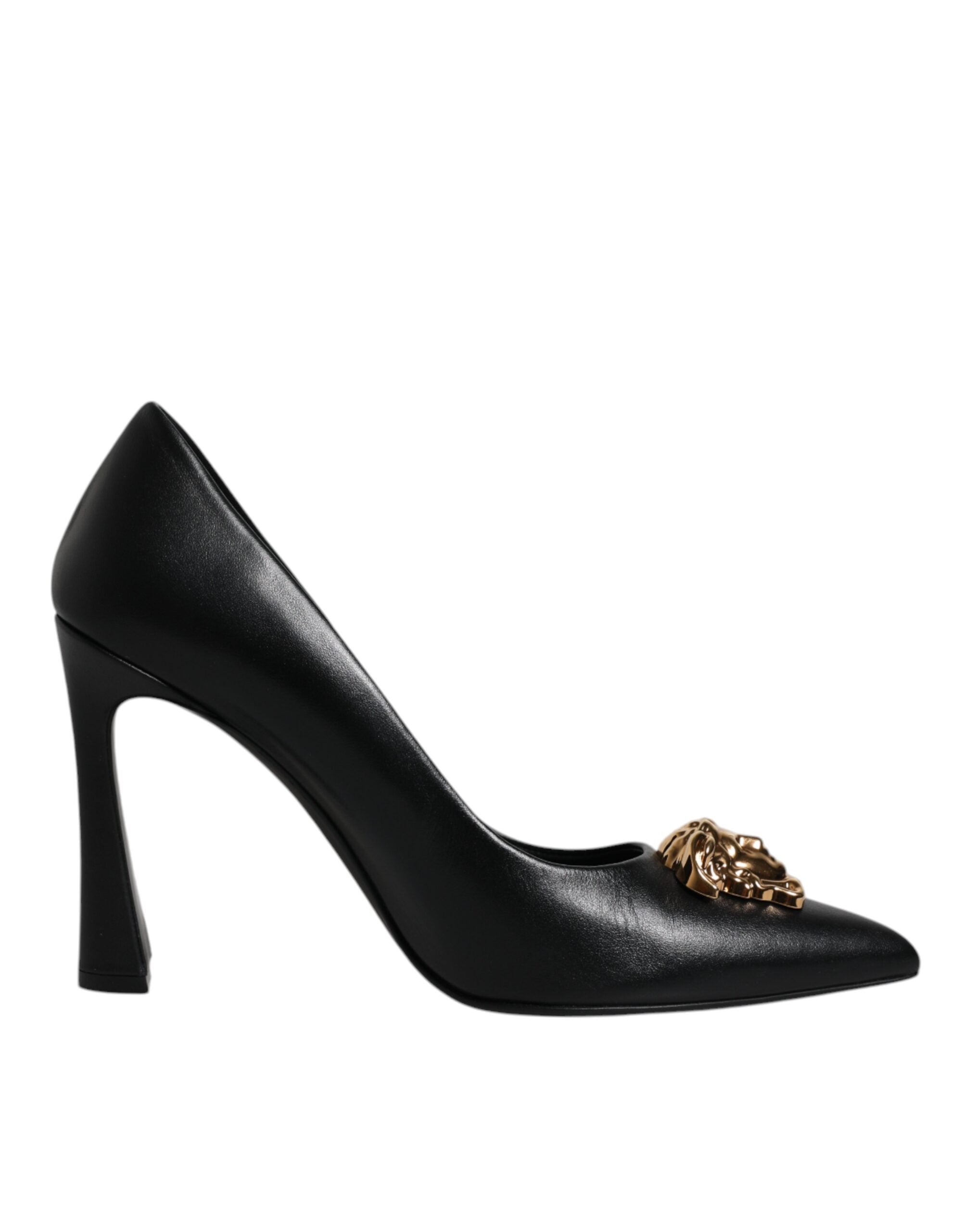 Versace – Black Calf Leather High Heel