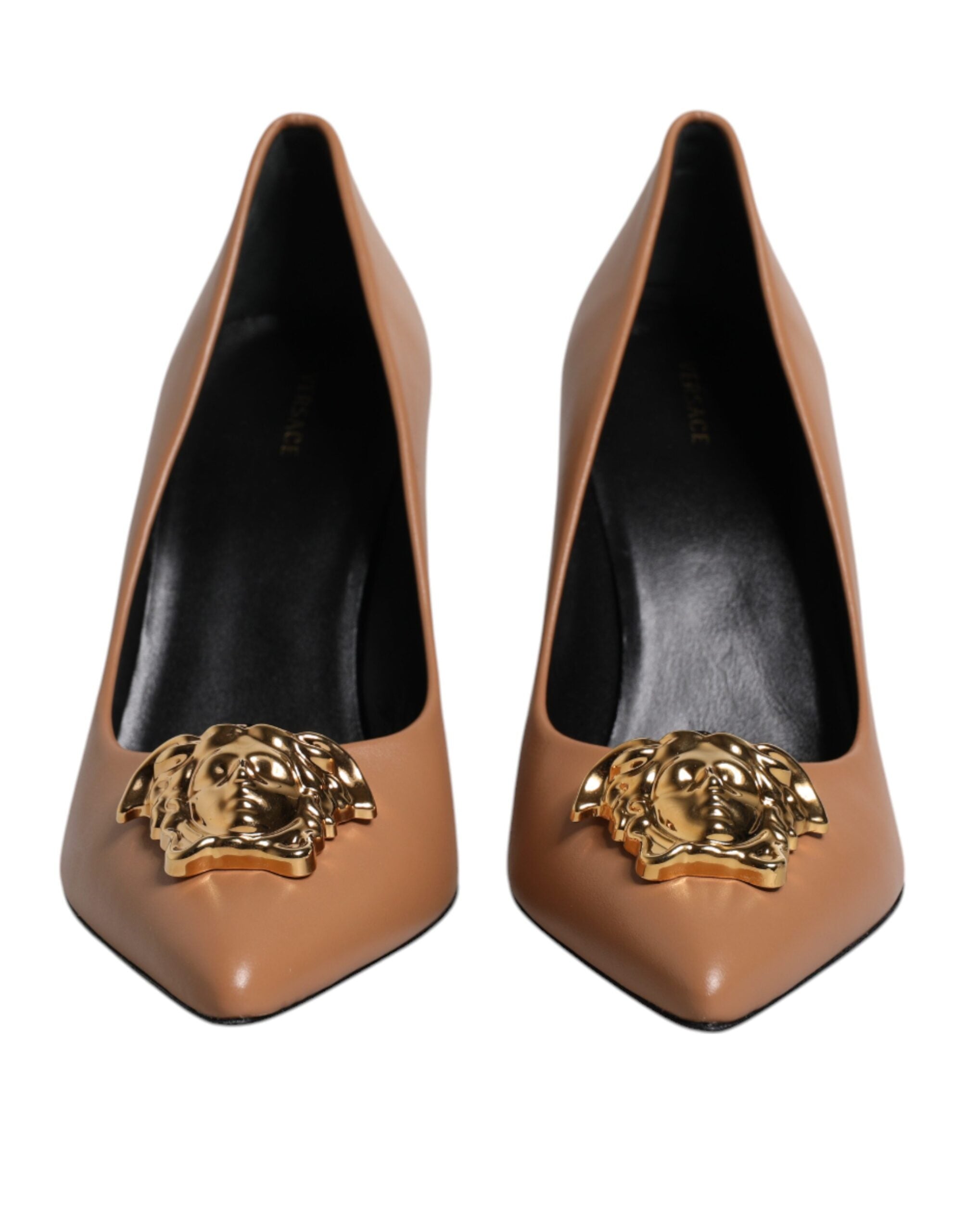 Versace – Brown Calf Leather High Heel