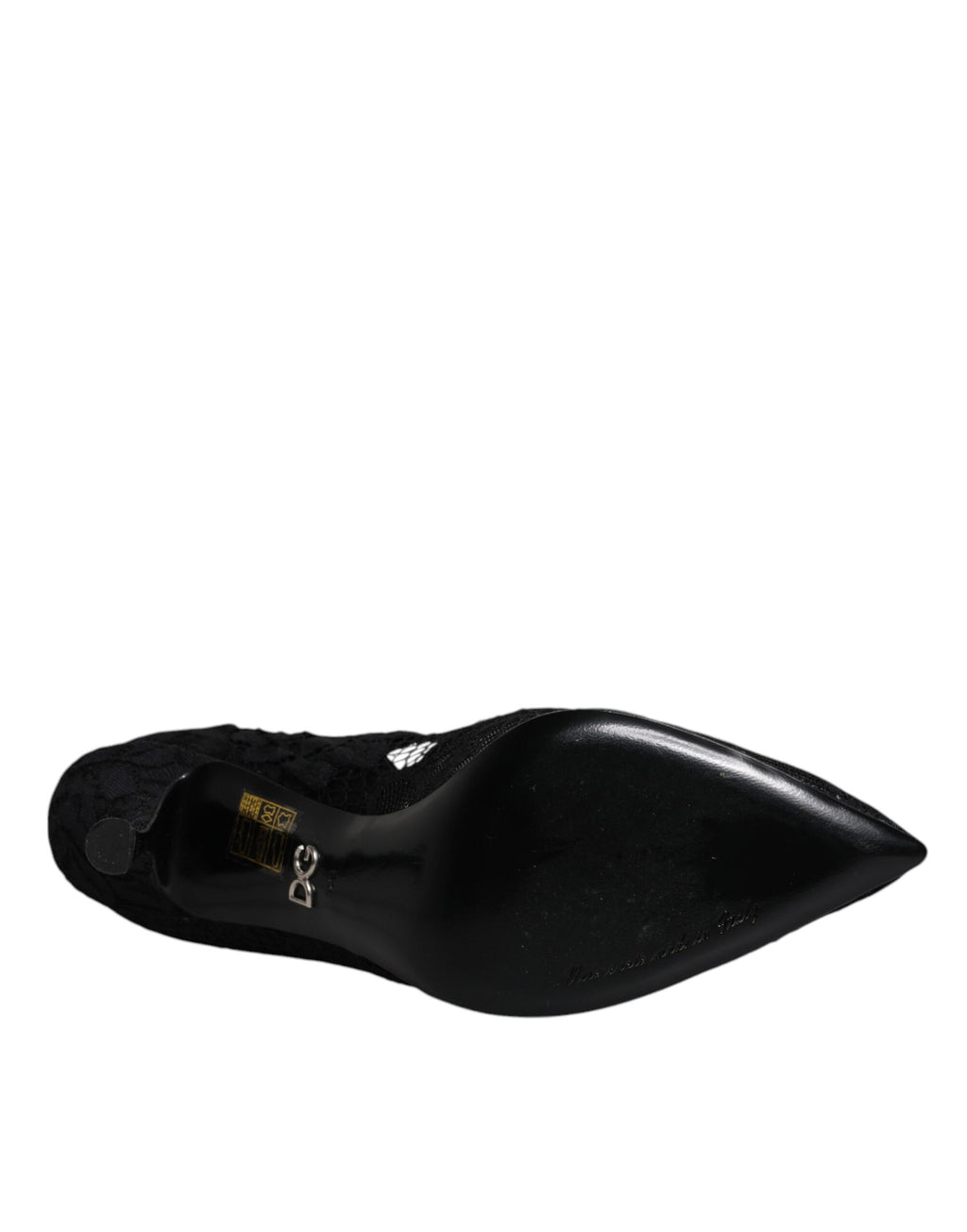 Dolce & Gabbana - Black Lace Crystals Mary Jane Pumps Shoes