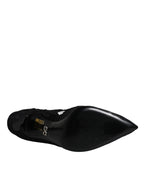 Dolce & Gabbana - Black Lace Crystals Mary Jane Pumps Shoes