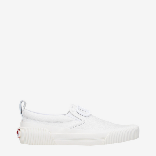 Valentino Garavani – White Leather Slip-On Loafers