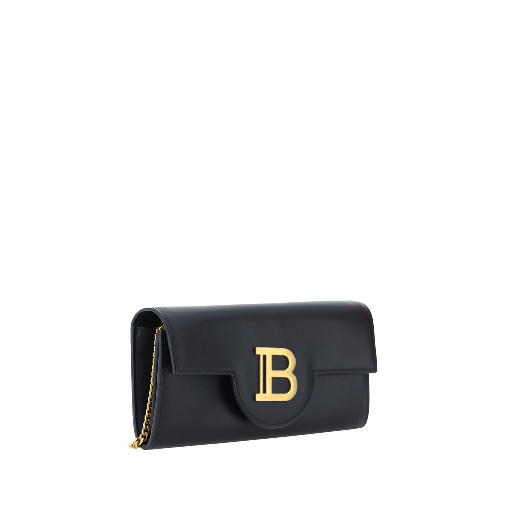 Balmain – Calfskin Shoulder Wallet with Chain Strap