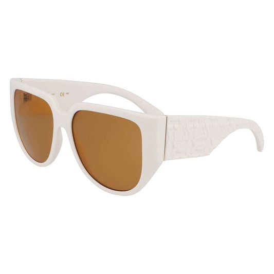 Salvatore Ferragamo – White Bio Injected Sunglasses