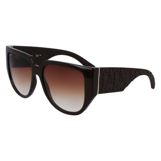 Salvatore Ferragamo – Brown Bio Injected Sunglasses
