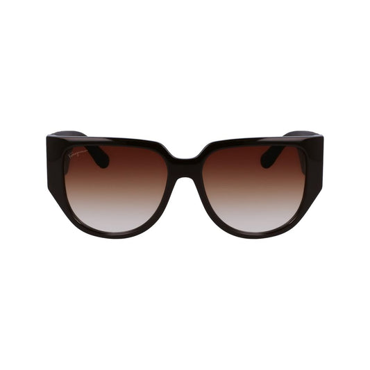 Salvatore Ferragamo – Brown Bio Injected Sunglasses
