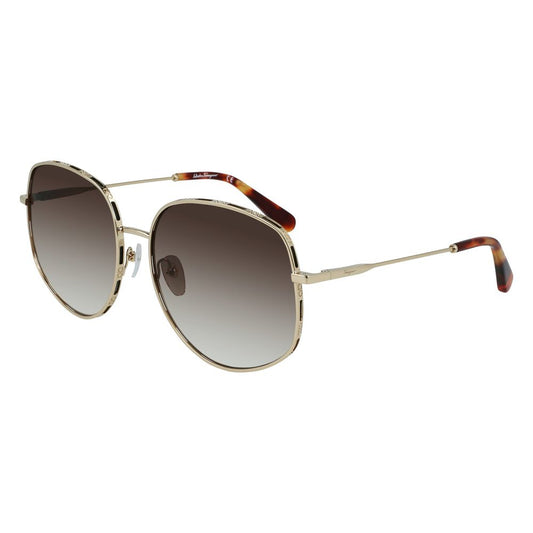 Salvatore Ferragamo – Gold Metal Sunglasses