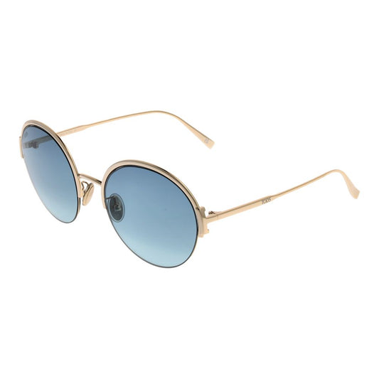 Tod’s – Gold Round Half-Rim Sunglasses