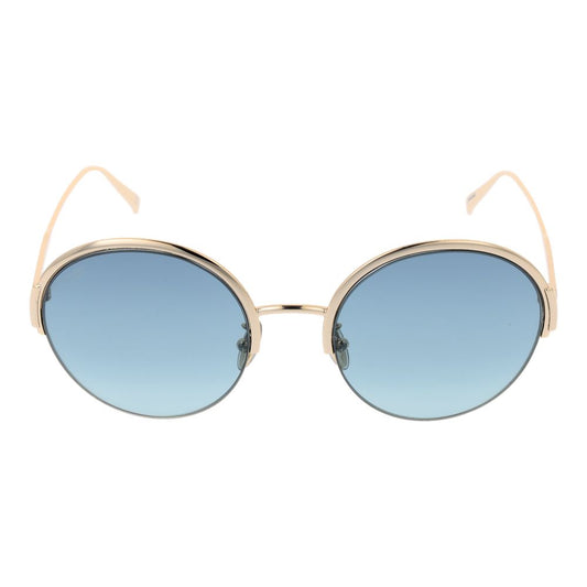 Tod’s – Gold Round Half-Rim Sunglasses