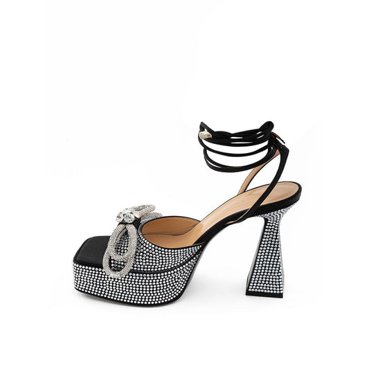 Mach & Mach – Chic Black Leather Platforms