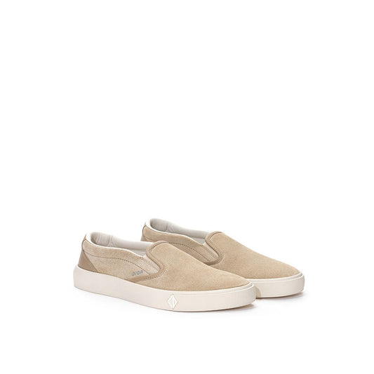 Dior – Beige Suede Slip-On Sneakers