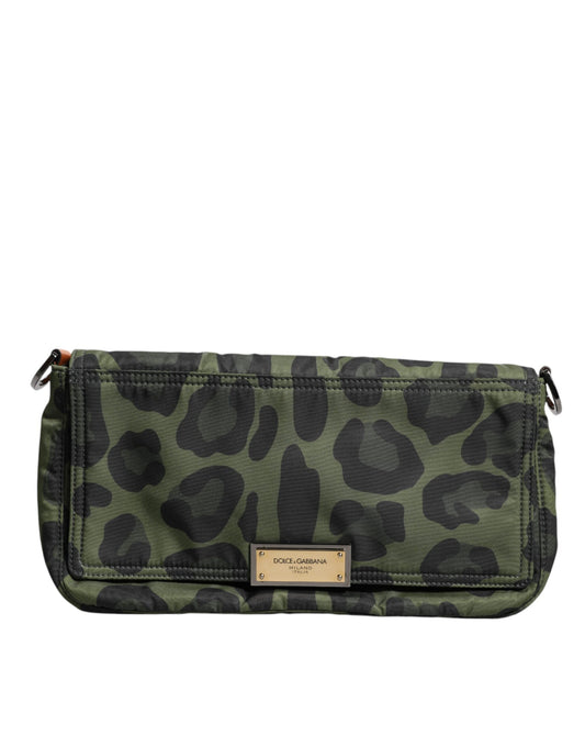 Dolce & Gabbana – Green Leopard Nylon Messenger Bag