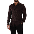 Dolce & Gabbana - Bordeaux Silk Dress Shirt