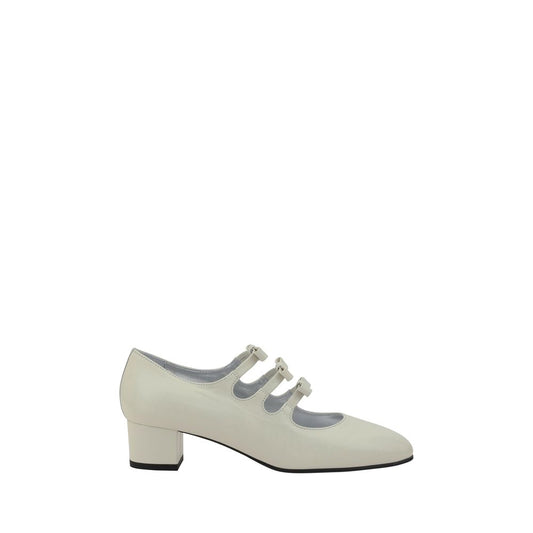 Carel Paris – White Leather Mary Jane Pumps